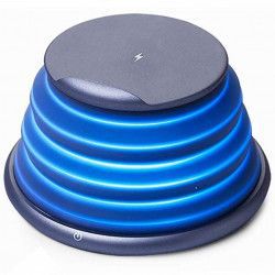 Incarcator Wireless QI Fast Charging Pliabil cu Stand si Lampa de Veghe Incorporata 