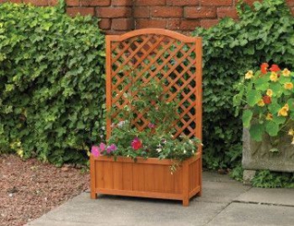 Jardiniera de gradina cu pergola 100 x 60 x 26 cm Kingfisher 