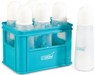 Kit 6 biberoane 270 ml + Ladita uscare 