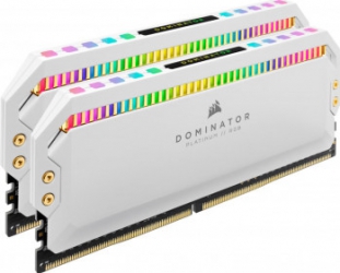 Kit Memorie Corsair Dominator Platinum RGB 16GB (2x8GB) DDR4 3200MHz CL16 1.35V - Alb 