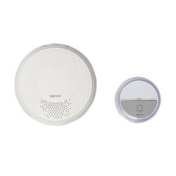 Kit sonerie wireless Comfort 15 melodii 100m IP44 ALBA cu receptor alimentat la priza Legrand 