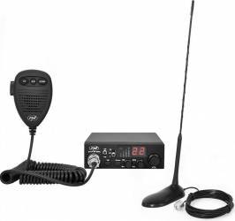 Kit Statie Radio CB PNI ESCORT HP 8000L ASQ + Antena CB PNI Extra 45 cu magnet 
