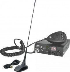 Kit Statie radio CB PNI ESCORT HP 8000L ASQ + Antena CB PNI Extra 48 cu magnet