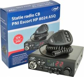 Kit Statie radio CB PNI ESCORT HP 8024 ASQ + Antena CB PNI ML160 cu magnet 