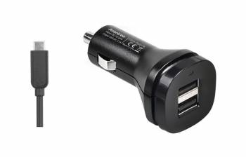Kit incarcator auto Avantree CGST-24 3.4 A 2xUSB cablu Type C Negru