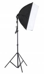 Kit Lumina Continua Softbox pentru Studio Foto sau Videochat cu Suport Trepied Reglabil 78-230cm