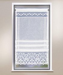 Klips-rollo Jaquard Kate4 alb 120x50 