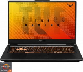 Laptop Gaming ASUS TUF A17 FA706IU AMD Ryzen 7 4800H 512GB SSD 8GB GeForce GTX 1660 Ti 6GB FullHD 120Hz Bonfire Black