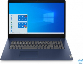 Laptop Lenovo IdeaPad 3 17IIL05 Intel Core (10th Gen) i3-1005G1 256GB SSD 8GB HD+ Win10 Abyss Blue