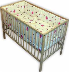 Lenjerie patut Hubners Kitty Floricele 5 piese crem 