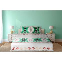 Lenjerie de pat pentru 2 persoane Heinner Home 144 tc bumbac 100 motiv Traditional floare 