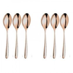 Lingura desert set 6 buc otel inoxidabil 18 10 INOXRIV NOVECENTO PINK GOLD 