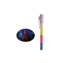 Marker invizibil 3 in 1 rosu verde si albastru cu lanterna UV incorporata