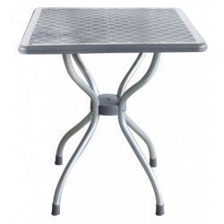 Masa gradina terasa patrata RAKI ALFA 70x70cm cu picioare metalice culoare gri 