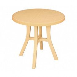 Masa gradina RAKI rotunda cu 4 picioare 80cm bej 