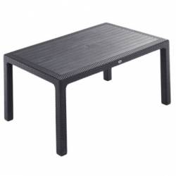 Masa gradina terasa CLASSI RATAN polipropilen fibra sticla culoare antracit.Dimensiuni.Masa 90x150x75cm 