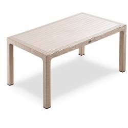 Masa gradina terasa CLASSI RATAN polipropilen fibra sticla culoare capucino.Dimensiuni.Masa 90x150x75cm 