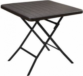 Masa plianta patrata evenimente catering balcon RAKI 78 cm culoare cafea 