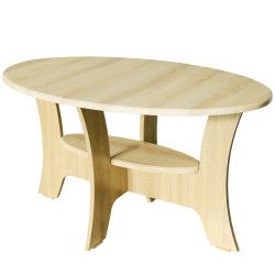 Masuta cafea Roma ovala MDF Sonoma 100 x 55 x 58 cm 
