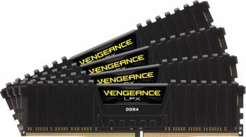 Memorie Corsair Vengeance LPX Black Heat 64GB Kit 4x16GB DDR4 2400MHz cmk64gx4m4a2400c14 