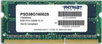 Memorie Laptop Patriot 8GB DDR3 1600MHz CL11 psd38g16002s