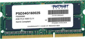 Memorie Laptop Patriot 4GB DDR3 1600MHz CL11 