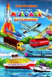 Mijloace de transport romana-engleza b5 - carte de colorat