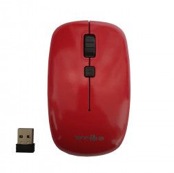 Mouse Fara Fir Wireless 2.4 GHz 1600 DPI 3 Butoane Ambidextru Rosu 