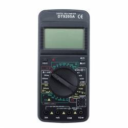 Multimetru digital UAT-D ecran LCD 9V carcasa antisoc negru