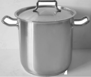 Oala inox adanca HORECA-JUMBO 18x18cm 4 5lt cu capac 