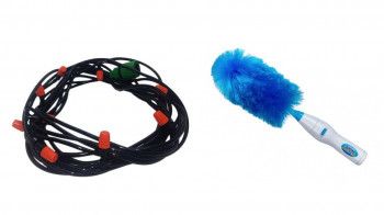 Pachet Kit pentru racire terasa cu vapori de apa prin pulverizare + Pamatuf Spin Duster de praf antistatic Hurricane 