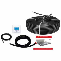 Pachet cablu incalzire in pardoseala pentru sapa 17W 1250W termostat digital+senzor pardoseala 73.5 m 