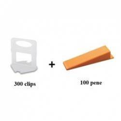 Pachet sistem nivelare HOME - 300 clips - 1 mm 100 pene 