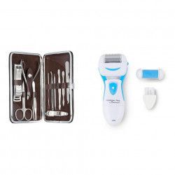 Pachet/Trusa din 11 piese pentru Manichiura si Pedichiura /Pila pentru curatat talpi si calcaie Personal Pedi + Cadou mini Lampa LED 