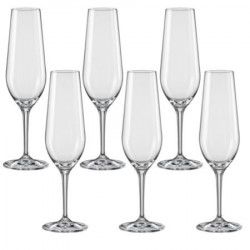 Pahar BOHEMIA CRISTAL AMOROSO sampanie set 6 buc 200ml 