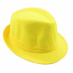 Palarie Unisex cu Material Textil Fluorescenta Culoare Galben 