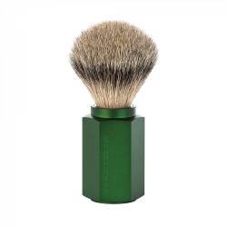 Pamatuf Silvertip Badger cu par de bursuc si maner din aluminiu anodizat Muehle Hexagon 091 M HXG FOREST 