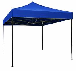 Pavilion cort gradina pliabil RAKI 3x3m cadru metalic albastru 
