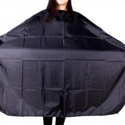 Pelerina pentru coafor si frizerie 140x125 cm impermeabila prindere scai negru