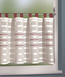 Perdea de bucatarie Linea rosu 50x140 