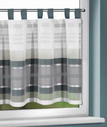 Perdea de bucatarie Sascha albastru 45x140 