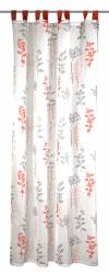 Perdea voile imprimeu cu bride Alb dimensiune 135 x 245 cm 
