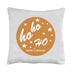 Perna patrata personalizata ho ho HO culoare alb-rosu 40x40 cm 