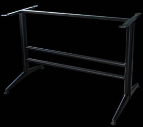Picior baza din aluminiu pentru blat dreptunghilar culoare neagra clasic 
