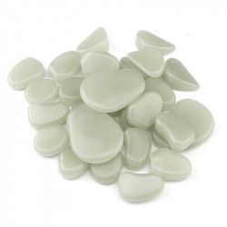 Pietricele fosforescente glow in the dark decorative translucide care lumineaza turcoaz 