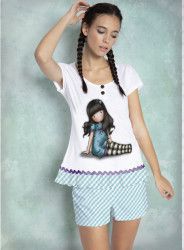 Pijama dama cu tricou Gorjuss - Sitting Pretty scurta bumbac XS 