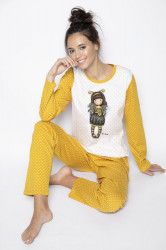 Pijama dama Gorjuss - Bee Loved lunga bumbac S 