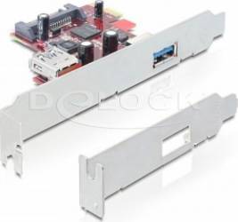 Placa PCI Express Delock cu 1 x port exterior si 1 x port interior USB 3.0 