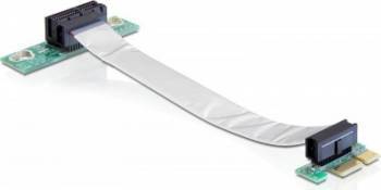 Placa PCI Express x1 Delock cu cablu flexibil stanga 