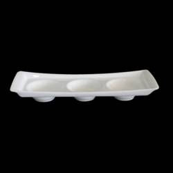 Platou 3 compartimente din portelan 32x12cm Colectia MILANO 